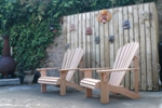 2 Classic Cedar Chairs in a Darlington Garden