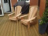 Basic Adirondack Chairs on a newly built deck in Crawley