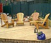 4 Classic Cedar chairs on a Hertfordshire deck