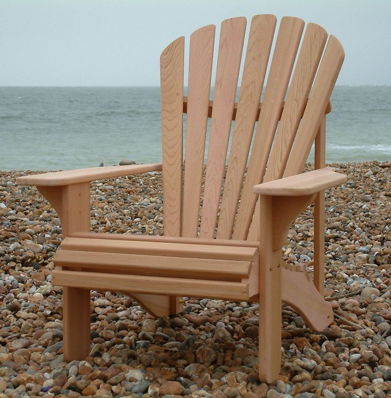 Classic Adirondack Chair In Western Red Cedar - Hand made in the UK by 