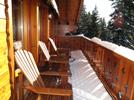 3 Classic Chairs Iroko chairs on a deck facing the Matterhorn in Crans-Montana, Switzerland