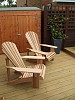 Basic Adirondack Chairs on a newly built deck in Crawley