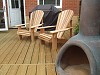 Basic Adirondack Chairs on a newly built deck in Crawley