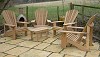Four Classic Adirondack chairs in Iroko