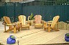 4 Classic Cedar chairs on a Hertfordshire deck
