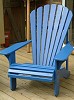 Classic Adirondack chair in Iroko - painted Barleywood blue