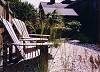 Adirondack Chairs in Iroko in a Cambridge city garden