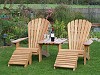 An Oak comapnion Set with matching footrests