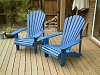 2 Classic Adirondack Chairs painted Barleywood Blue