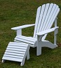 Adirondack chair in Iroko - painted white