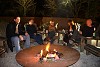 Chairs in a Hampshire pub garden being put to good use