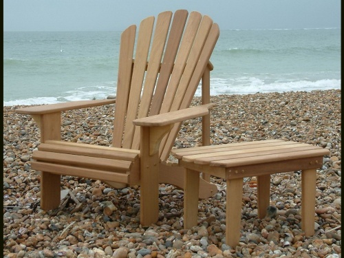 Classic Adirondack Hardwood Chair in Iroko