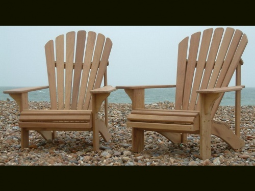 Classic Adirondack Hardwood Chair in Iroko