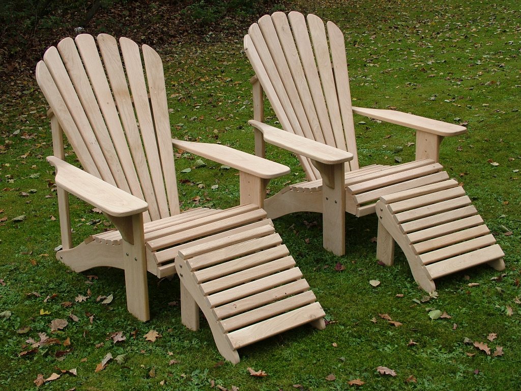 Classic Adirondack Chair In Oak - Hand made in the UK by 